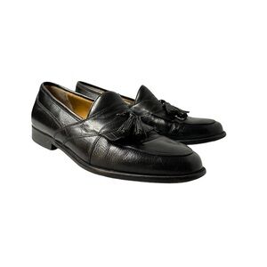 Johnston & Murphy Men’s Leather Loafer Black Tassel Dress Shoes Size 9M